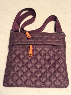MZ Wallace Metro Flat Crossbody Plum